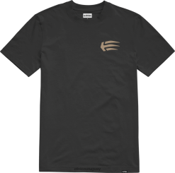 642ZZ110 Camiseta joslin negra tostado de etnies Etnies negro-bronceado