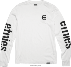 642ZZ113 camiseta etnies icon ls blanco-negro Etnies blanco negro