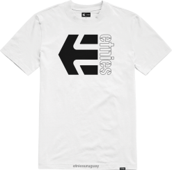 642ZZ116 camiseta combinada etnies corp blanco-negro Etnies blanco negro