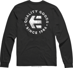 642ZZ123 desde 1986 ls camiseta etnies negro-blanco Etnies blanco negro