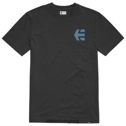 642ZZ425 Camiseta etnies mtn label negro/azul Etnies azul negro