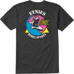 642ZZ779 Camiseta deportiva negra Rebel de Etnies Etnies negro