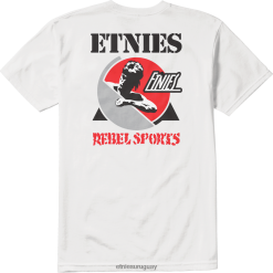 642ZZ780 camiseta deportiva rebel blanca etnies Etnies blanco
