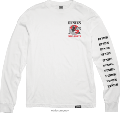 642ZZ782 Camiseta etnies white rebel sports sport l/s Etnies blanco
