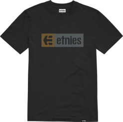 642ZZ88 nueva camiseta box etnies negro-gum Etnies goma negra